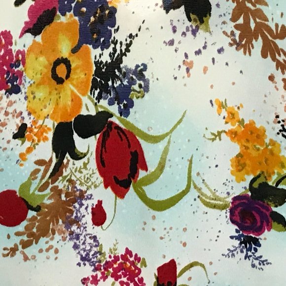 Womens Size Medium Vertigo Paris Multicolor Embellished Floral Knit Sweater - Picture 4 of 5